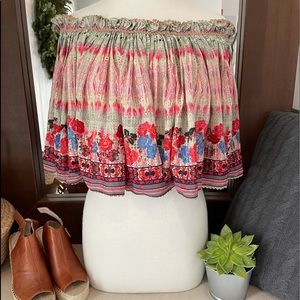 Anthropologie fiesta crop top ..NWT